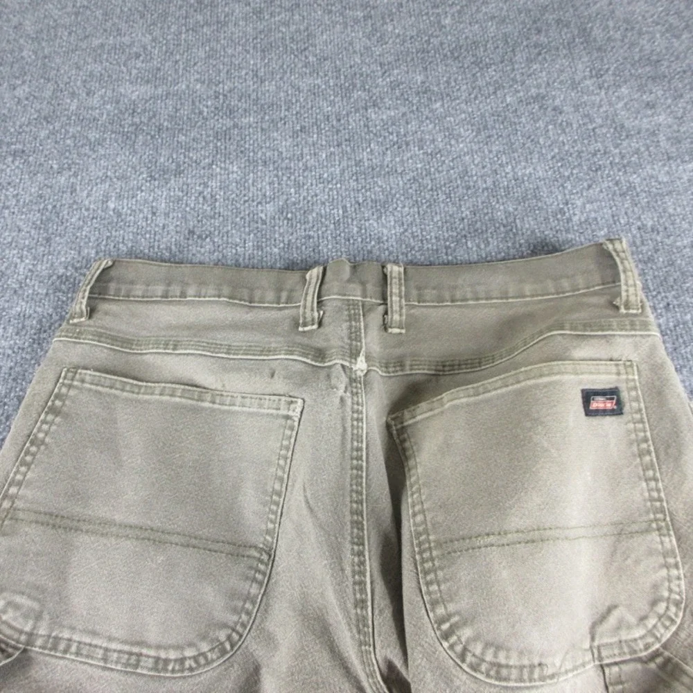 VINTAGE Dickies Jeans Men 32x31 Green‎ Straight Carpenter Distressed Work Y2K *